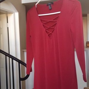 Red Forever 21 bodycon dress
